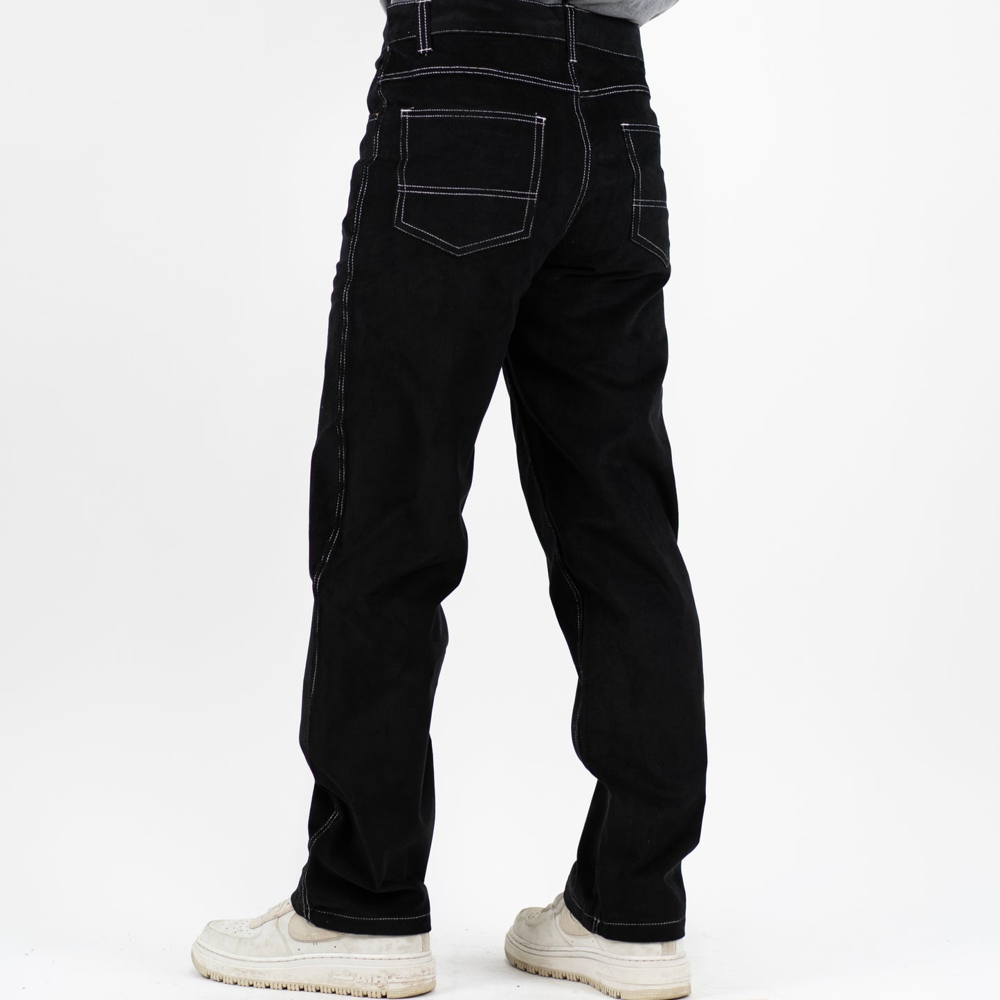 The Original Cascade- 5 Pocket Corduroy Pant- Black/White