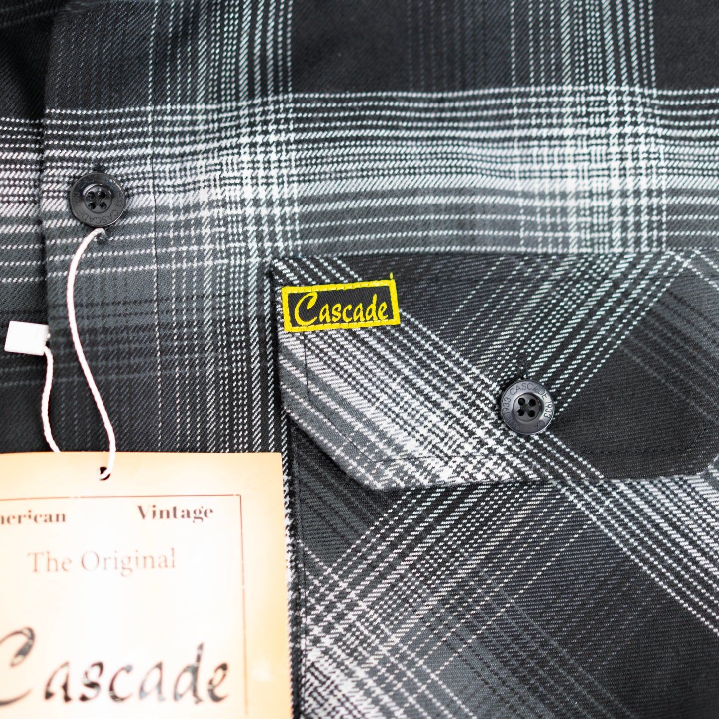 The Original Cascade Flannel - Stealth Black/White