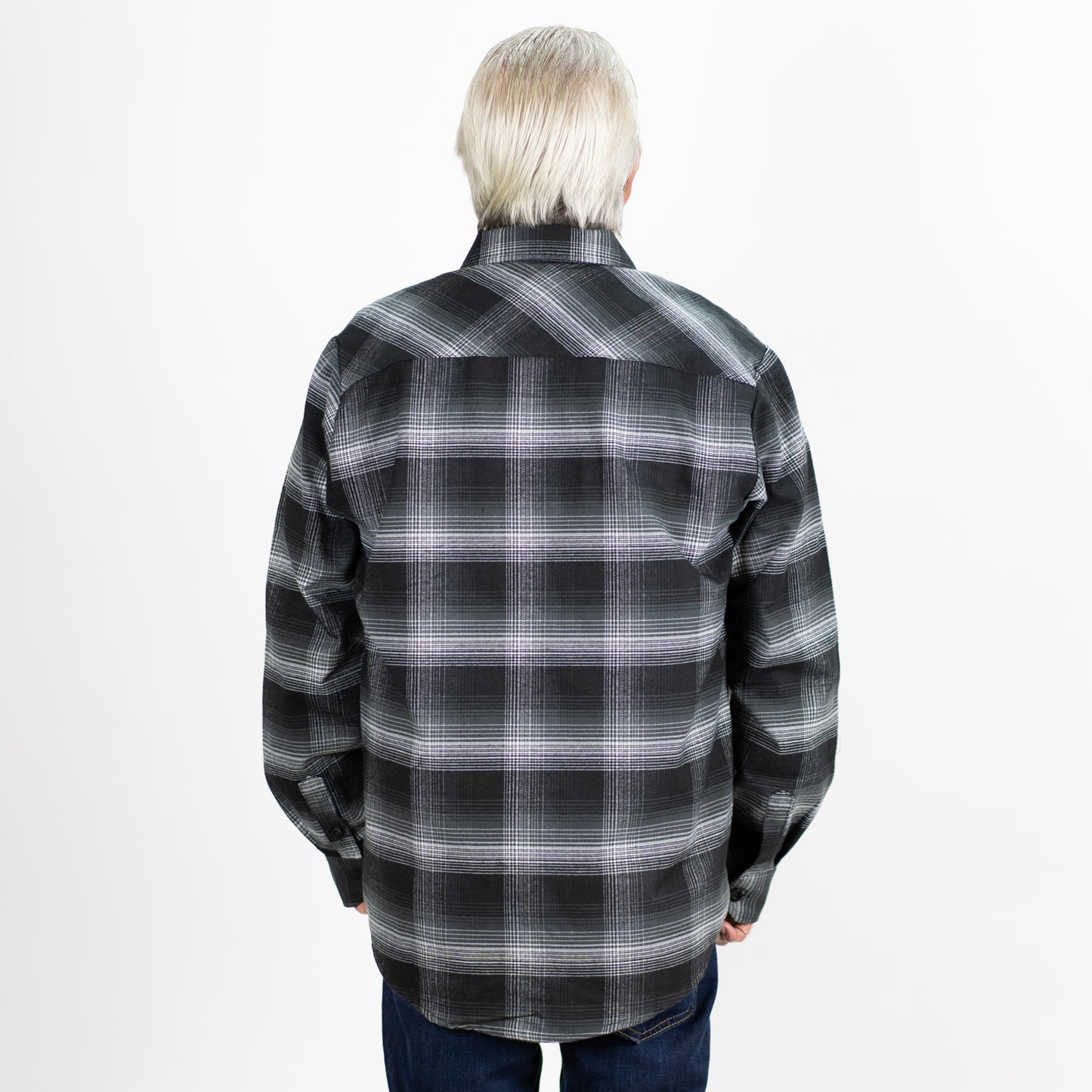 The Original Cascade Flannel - Stealth Black/White