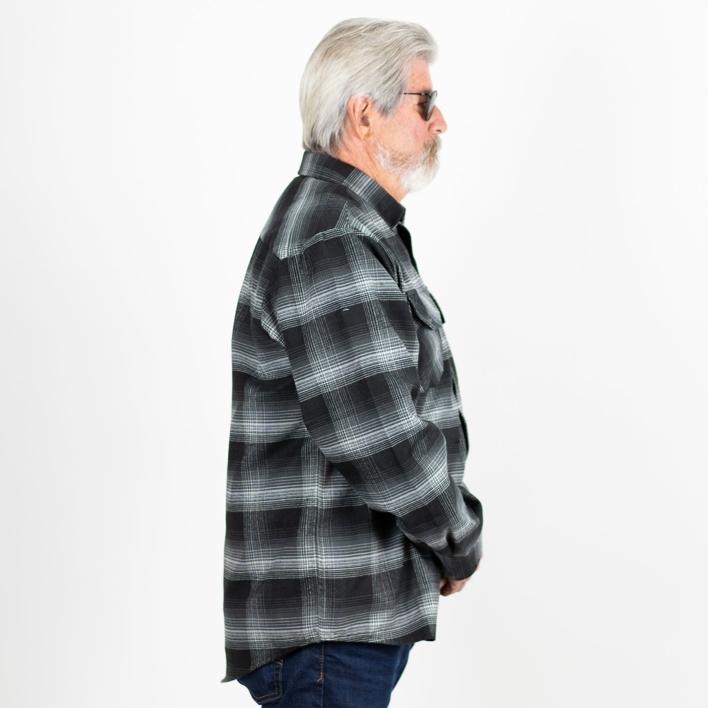The Original Cascade Flannel - Stealth Black/White
