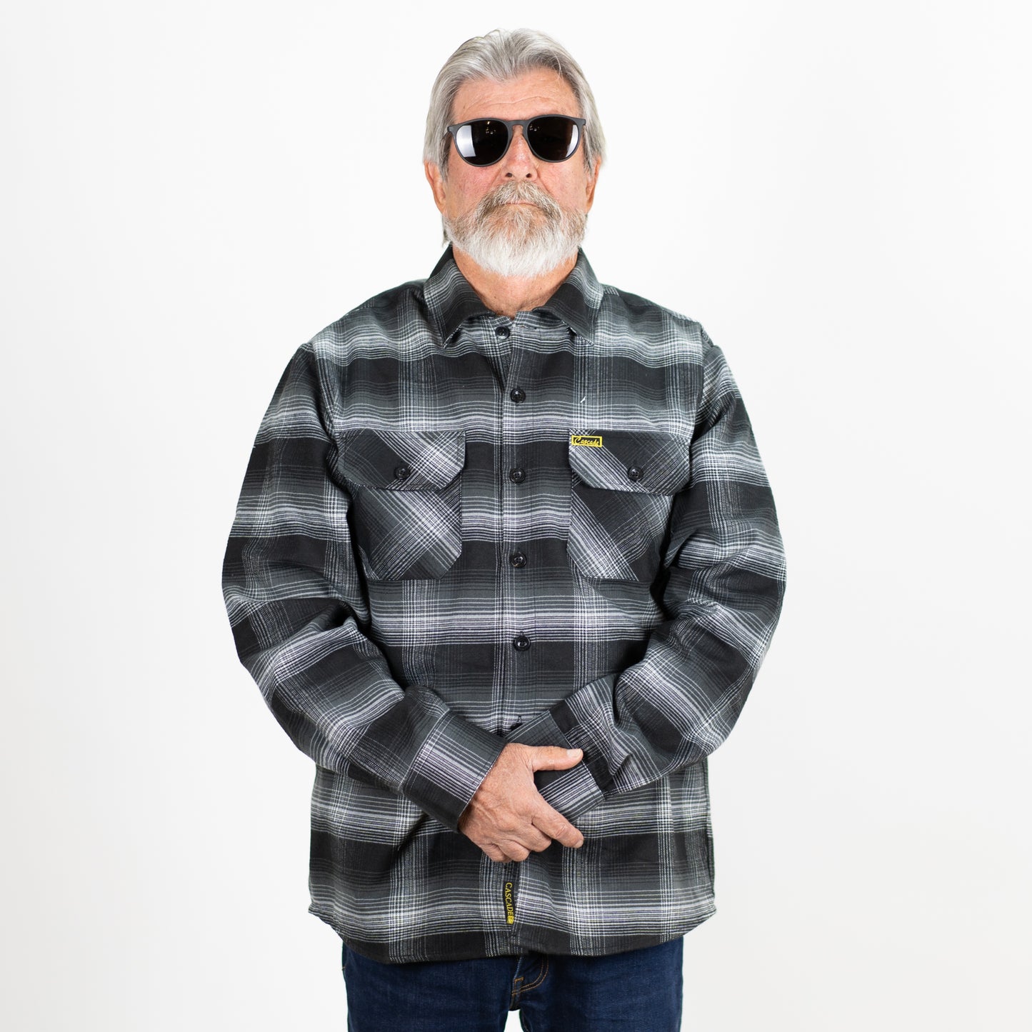 The Original Cascade Flannel - Stealth Black/White