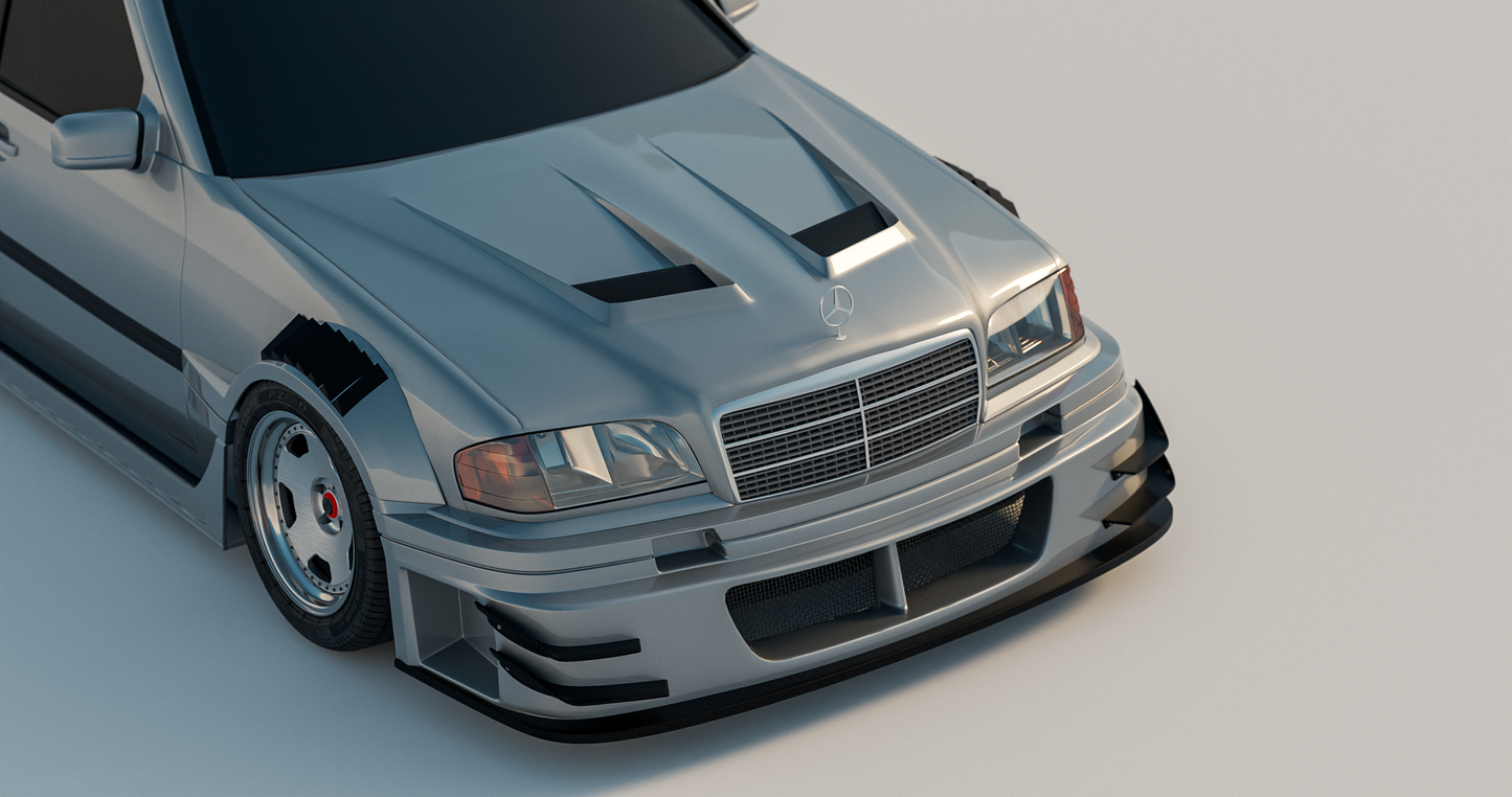 Wide Front Bumper With Extension Lip