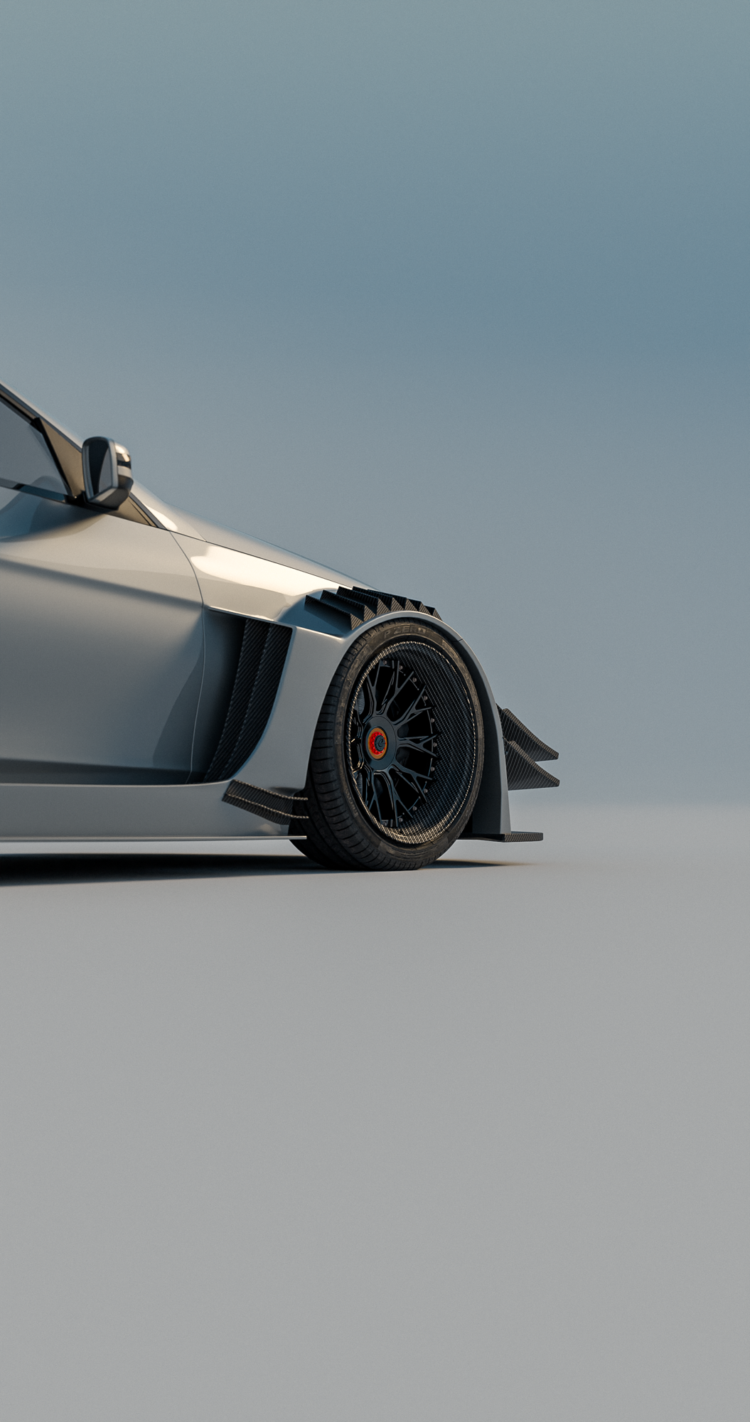 Wide Front Bumper With Extension Lip