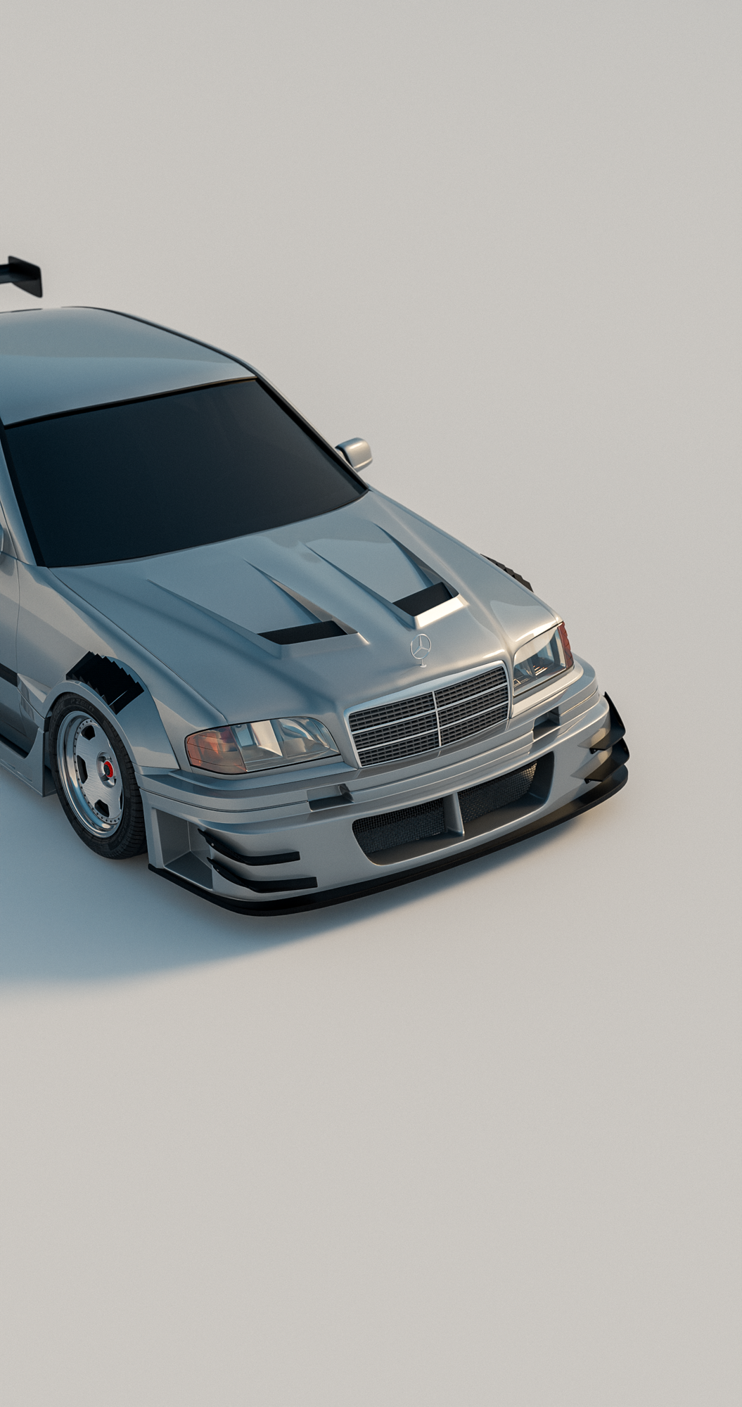 Wide Front Bumper With Extension Lip